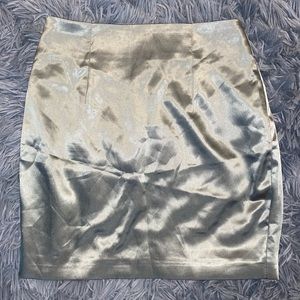 Meshki Sage Green Satin Skirt
